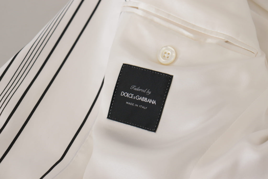 Dolce & Gabbana Elegant Striped Cotton Blend Blazer Dolce & Gabbana