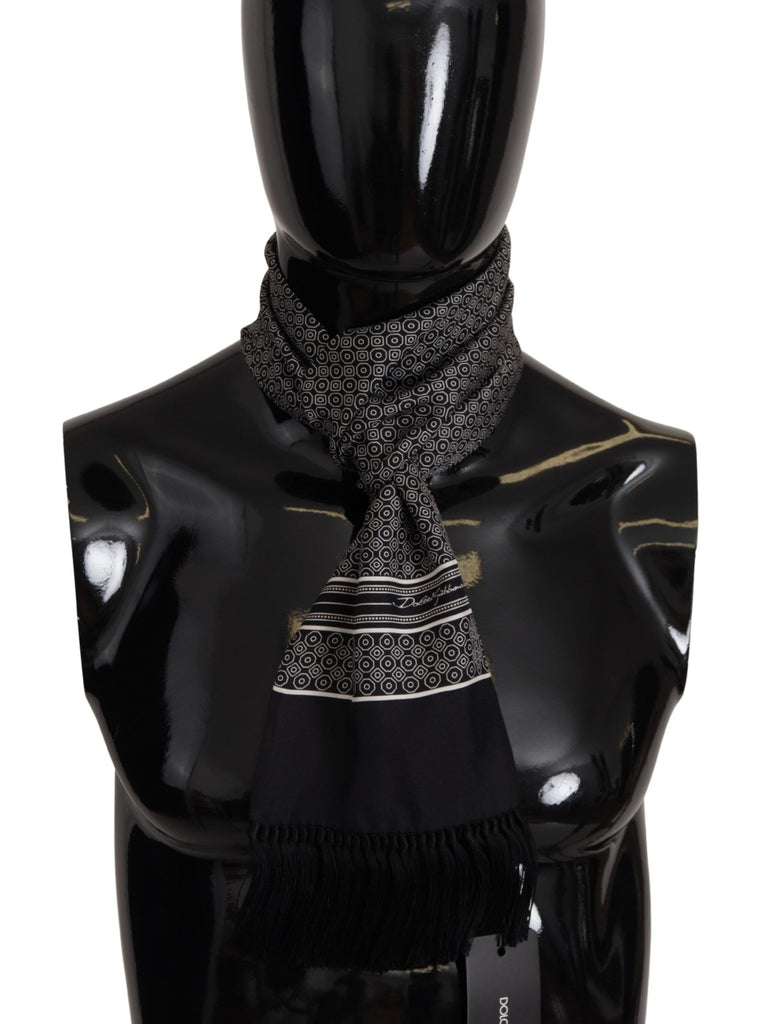 Dolce & Gabbana Elegant Geometric Silk Men's Scarf Dolce & Gabbana