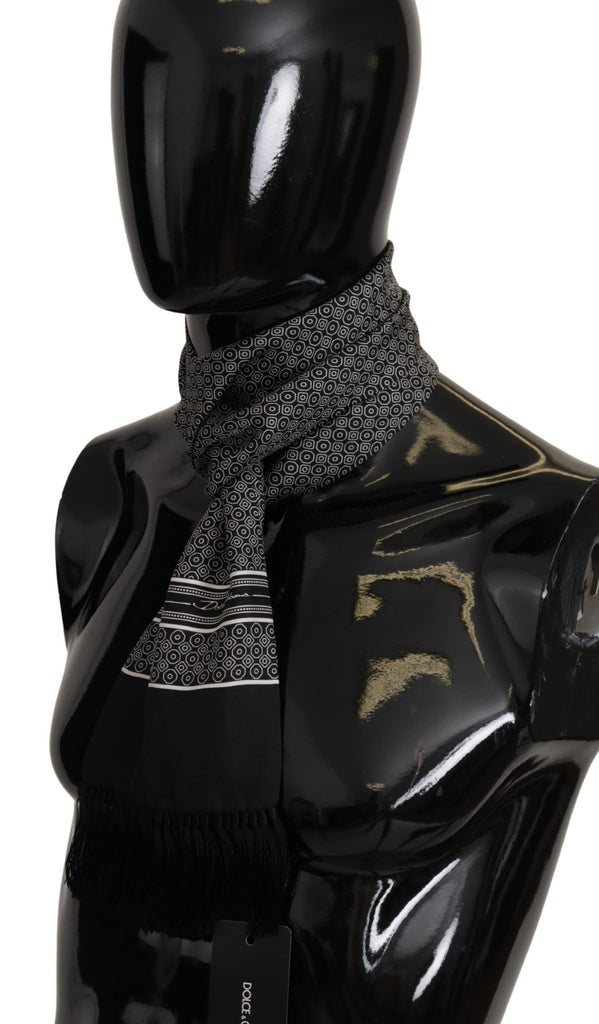 Dolce & Gabbana Elegant Geometric Silk Men's Scarf Dolce & Gabbana