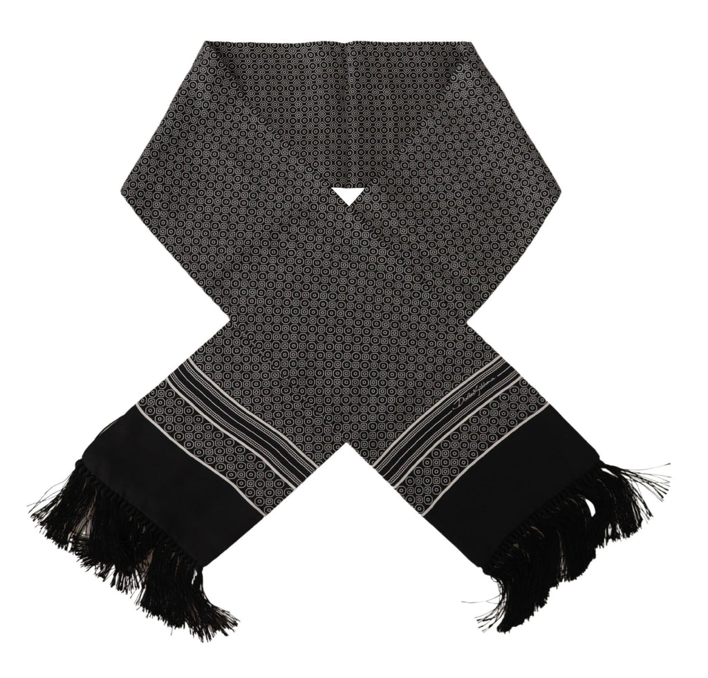 Dolce & Gabbana Elegant Geometric Silk Men's Scarf Dolce & Gabbana