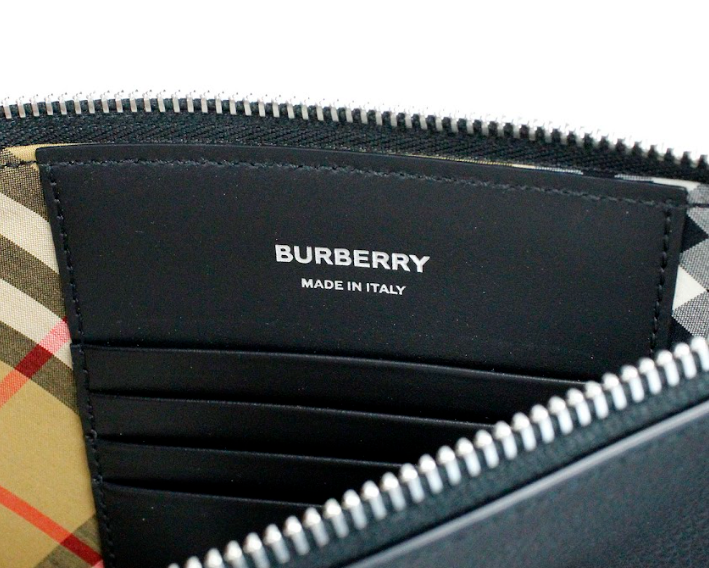Burberry Peyton Monogram Black Leather Pouch Crossbody Bag Purse Burberry