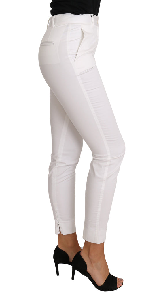 Dolce & Gabbana Chic White Slim Dress Pants Dolce & Gabbana