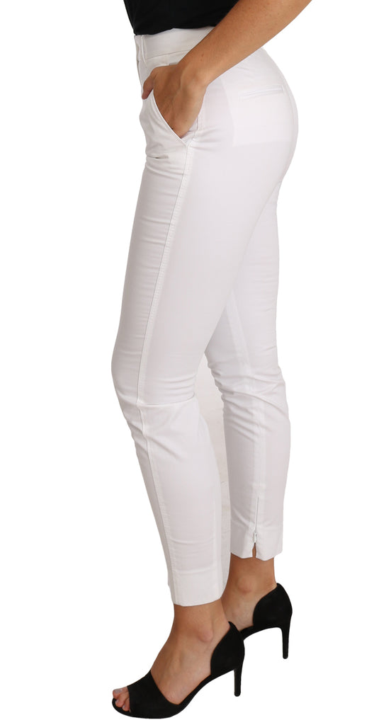 Dolce & Gabbana Chic White Slim Dress Pants Dolce & Gabbana