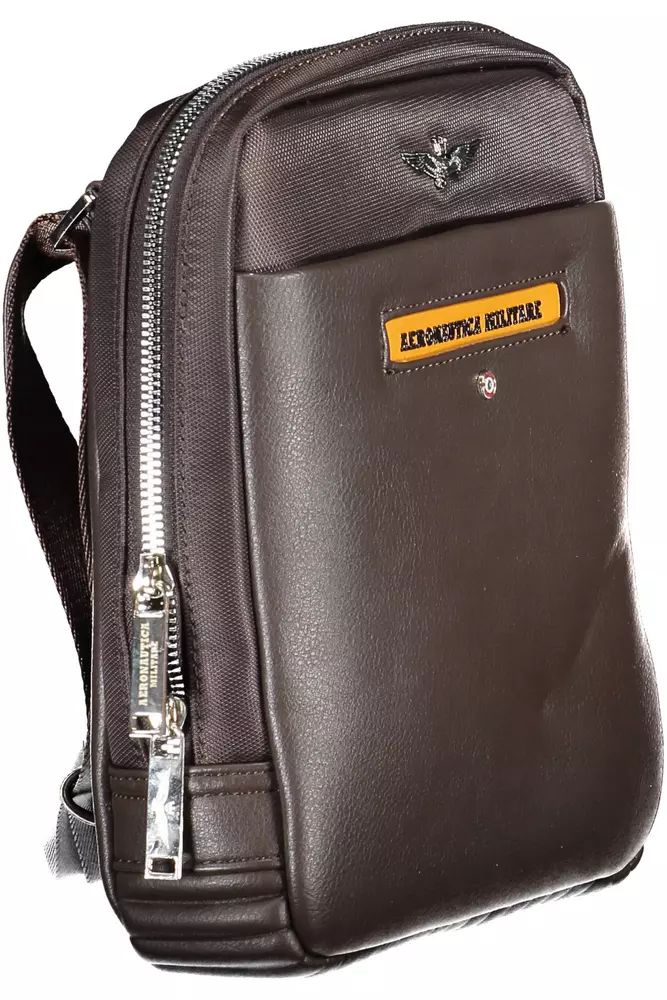 Aeronautica Militare Vintage Brown Shoulder Bag with Refined Details Aeronautica Militare