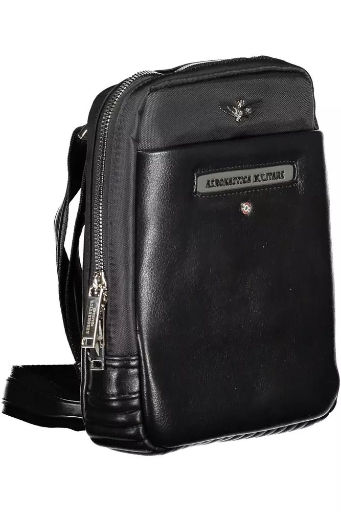 Aeronautica Militare Sleek Black Shoulder Bag for the Modern Man Aeronautica Militare