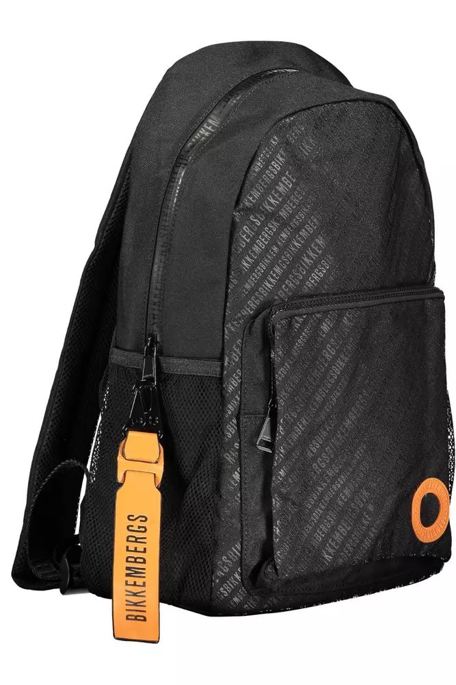 Bikkembergs Elegant Black Nylon Backpack With Logo Detail Bikkembergs