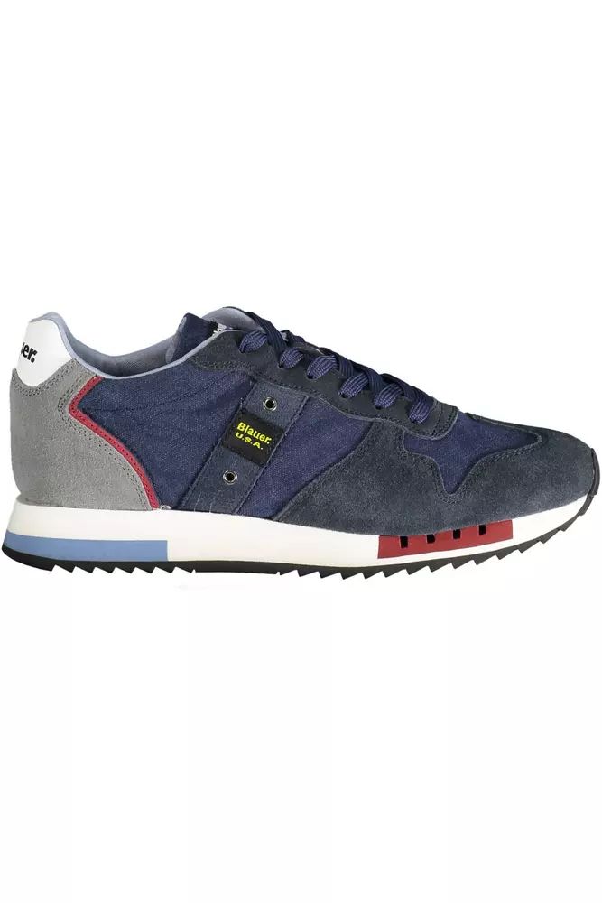 Blauer Chic Blue Sports Sneakers with Contrasting Accents Blauer