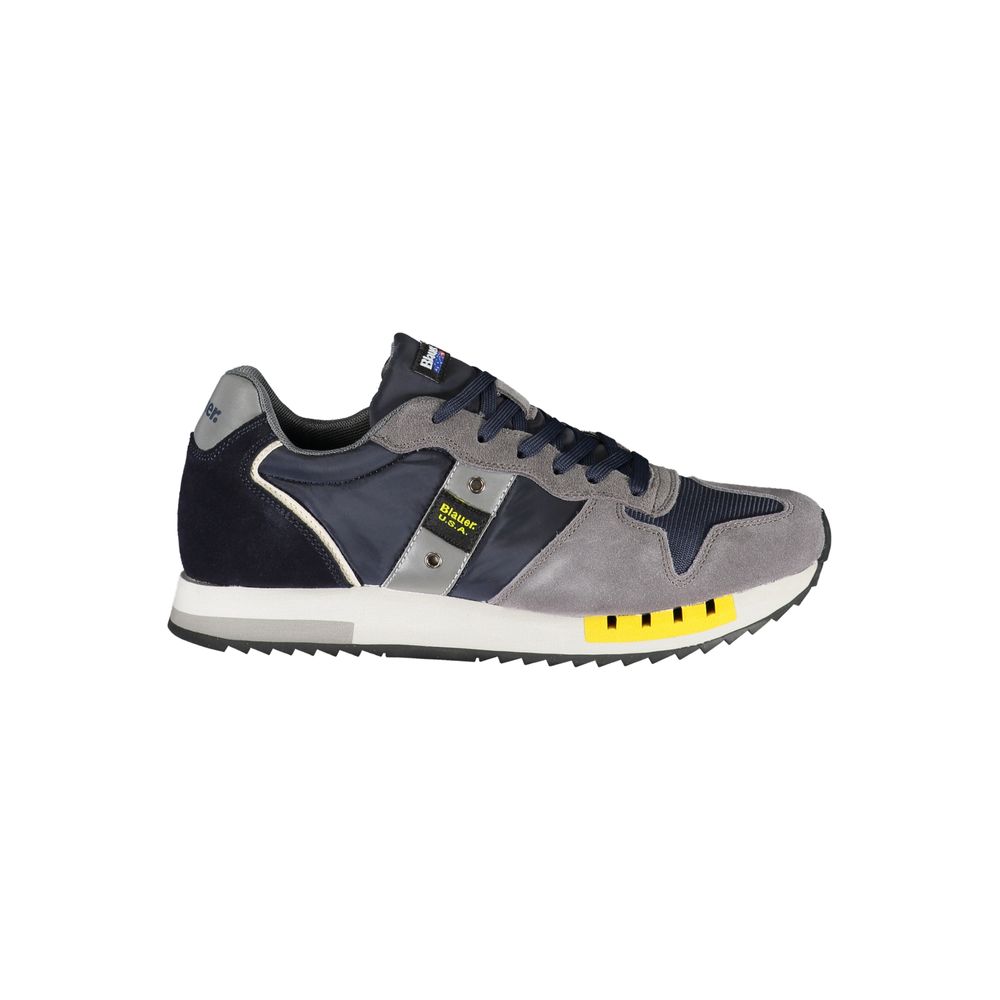 Blauer Elevate Your Step: Blue Contrast Lace-Up Sneakers Blauer