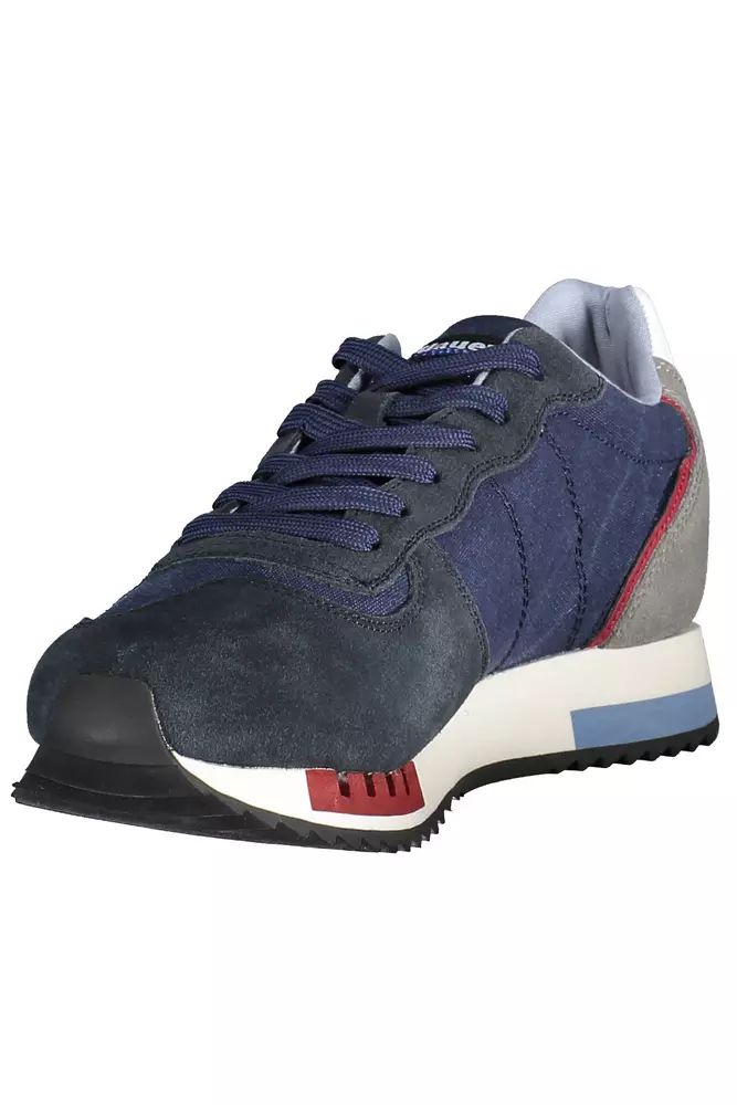Blauer Chic Blue Sports Sneakers with Contrasting Accents Blauer