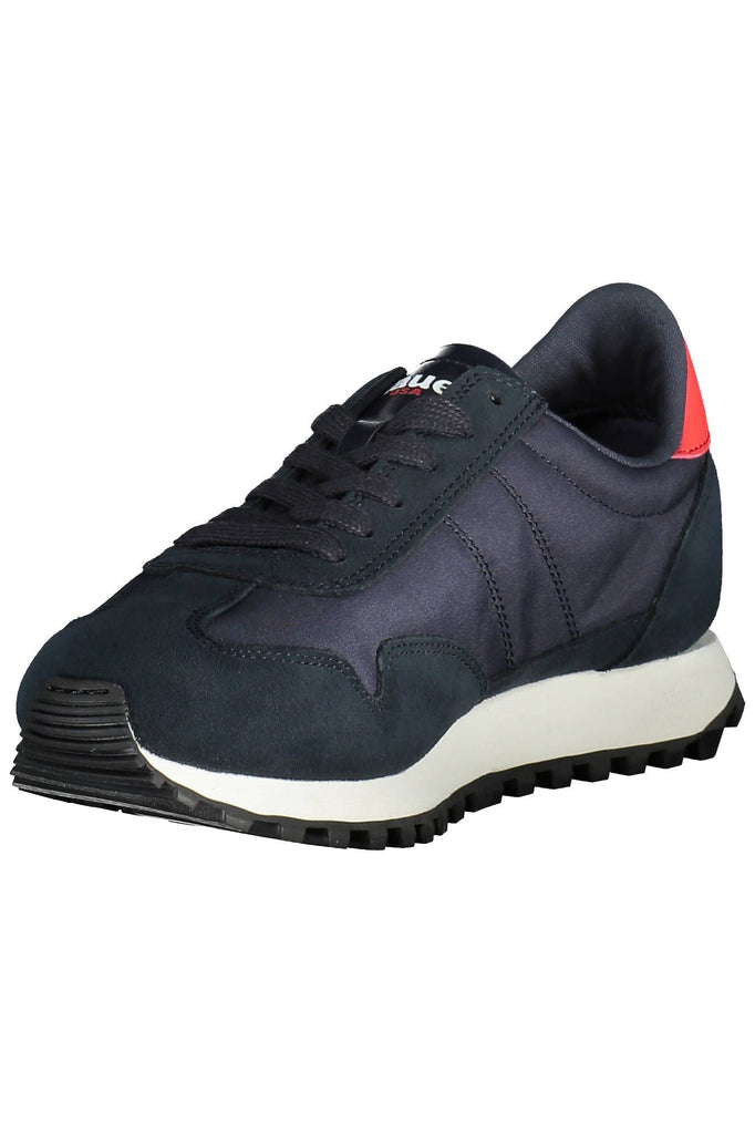 Blauer Sleek Blue Sports Sneakers with Contrasting Accents Blauer