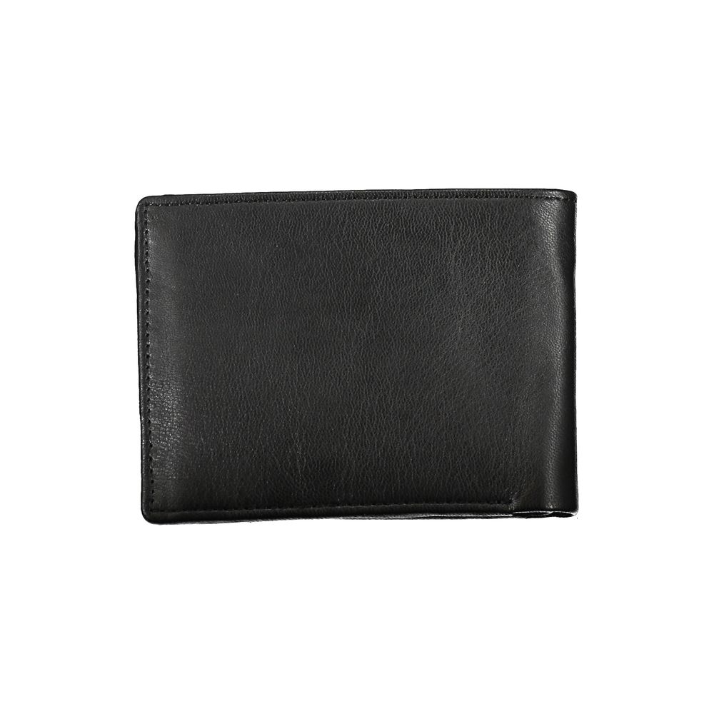 Blauer Elegant Black Leather Dual Compartment Wallet Blauer