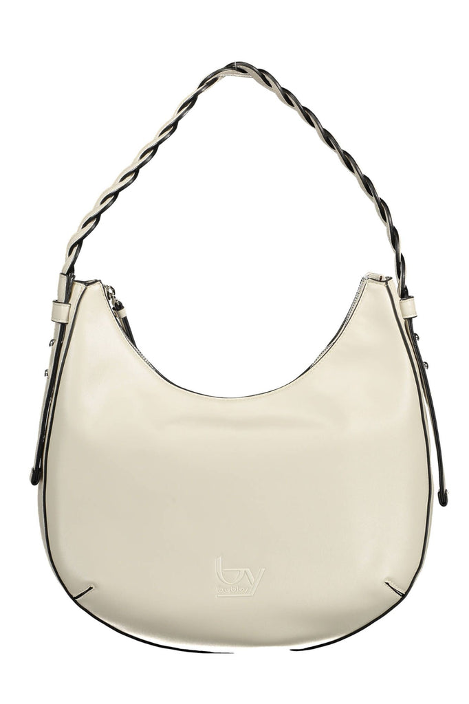 BYBLOS Chic Contrasting Detail White PVC Handbag BYBLOS