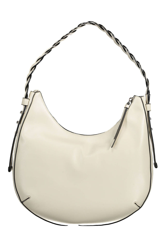 BYBLOS Chic Contrasting Detail White PVC Handbag BYBLOS