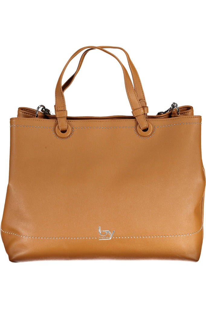 BYBLOS Elegant Two-Tone Brown Handbag with Logo Detail BYBLOS