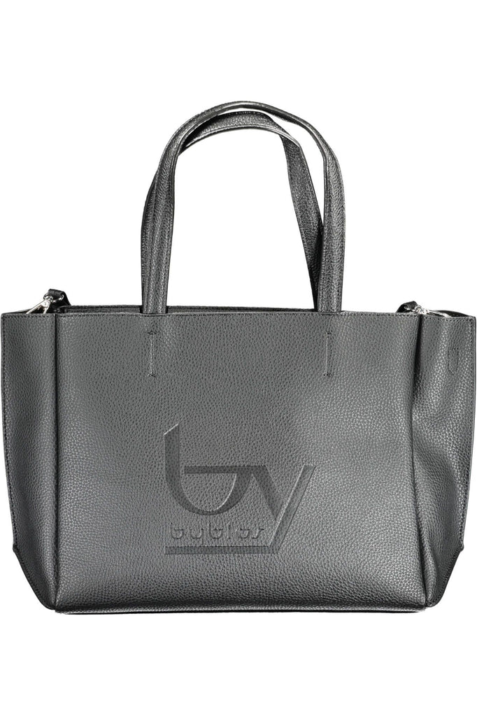 BYBLOS Chic Black Dual-Handle Printed Handbag BYBLOS