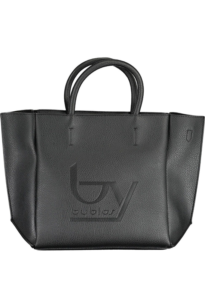 BYBLOS Elegant Black Handbag with Chic Print BYBLOS