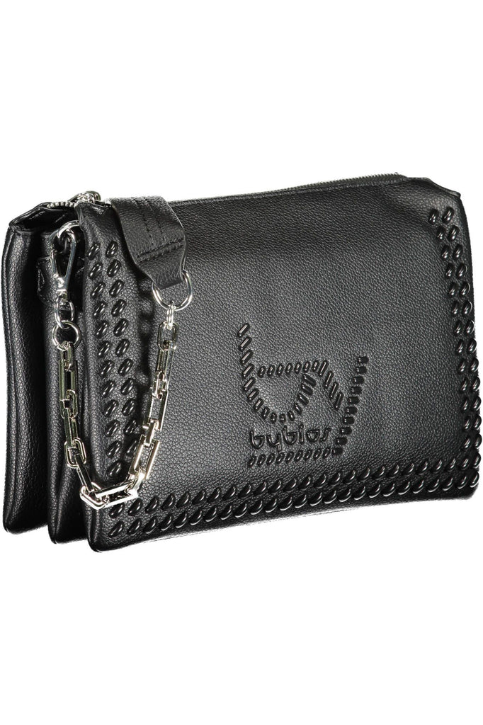 BYBLOS Elegant Chain-Handle Black Shoulder Bag BYBLOS