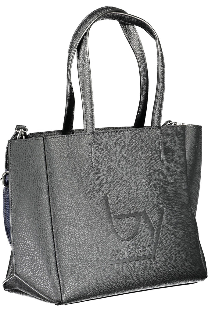 BYBLOS Chic Black Dual-Handle Printed Handbag BYBLOS