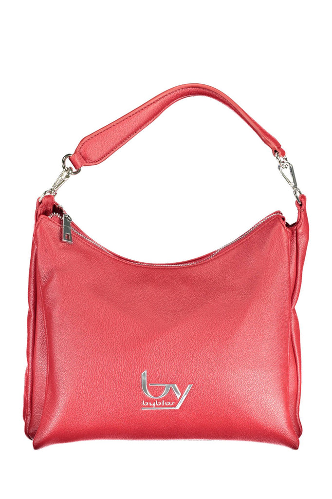 BYBLOS Elegant Red Chain-Handle Convertible Handbag BYBLOS