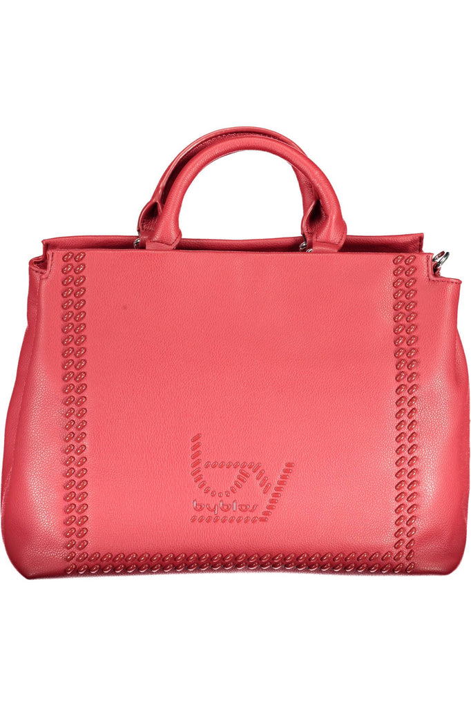 BYBLOS Elegant Red Two-Compartment Handbag with Logo Detail BYBLOS