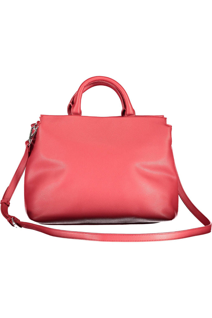 BYBLOS Elegant Red Two-Compartment Handbag with Logo Detail BYBLOS