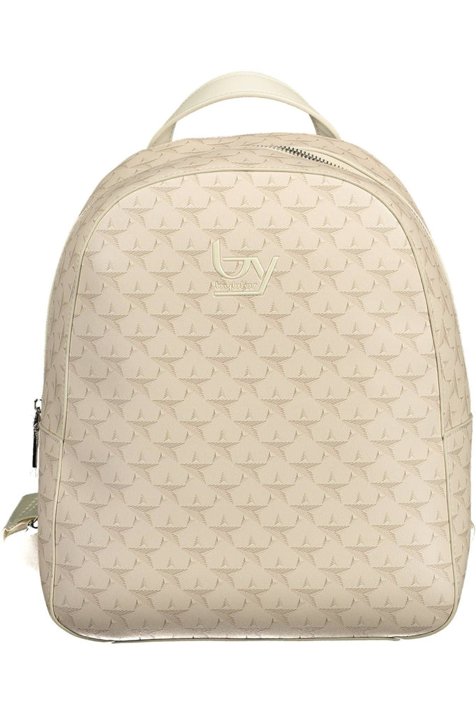 BYBLOS Elegant Beige Backpack with Contrasting Accents - Luxe & Glitz
