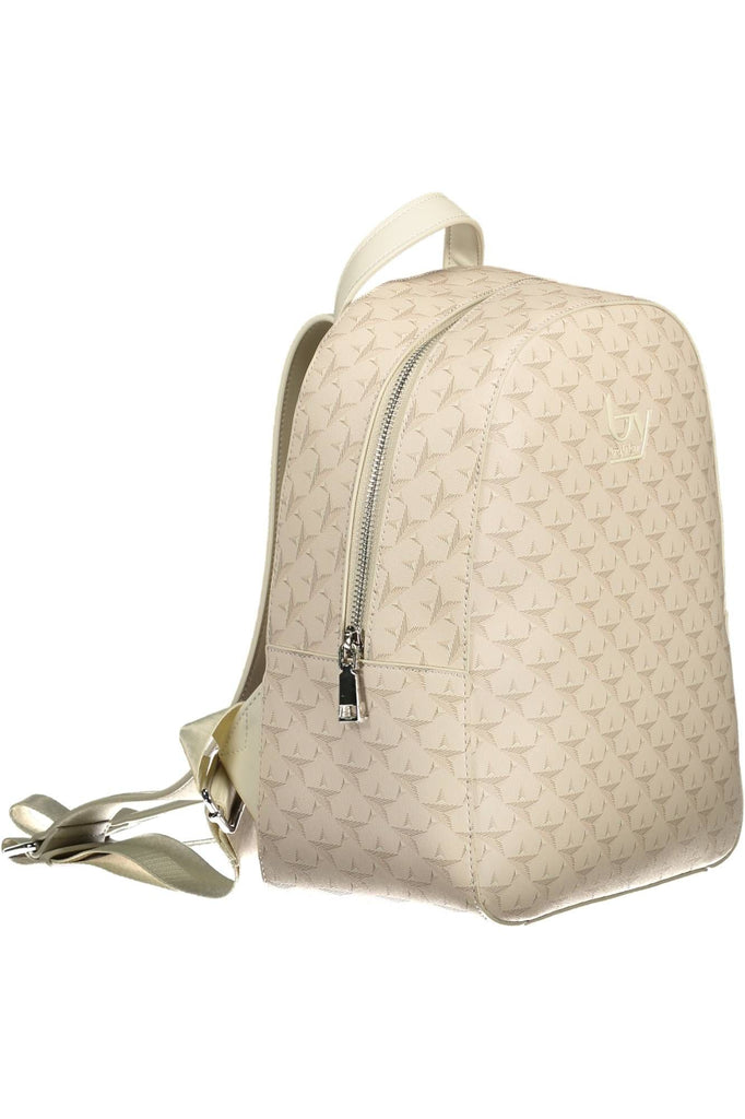 BYBLOS Elegant Beige Backpack with Contrasting Accents - Luxe & Glitz
