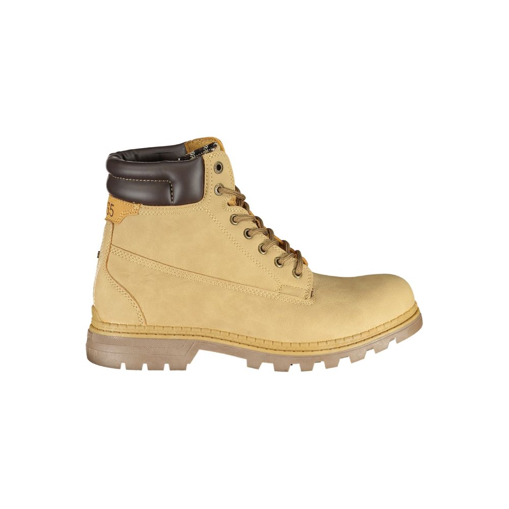 Carrera Beige Lace-Up Boots with Contrasting Detail Carrera