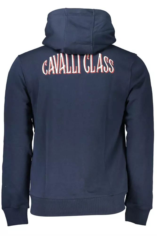 Cavalli Class Blue Cotton Sweater Cavalli Class