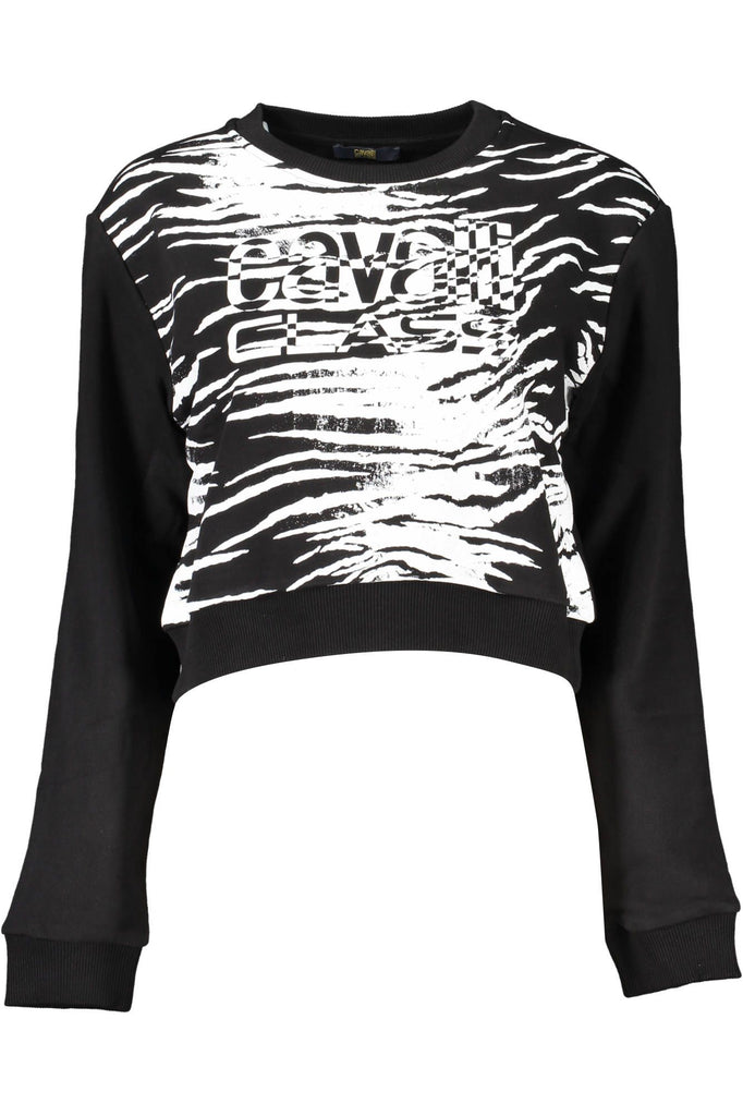 Cavalli Class Chic Brushed Cavalli Sweatshirt with Logo Print Cavalli Class