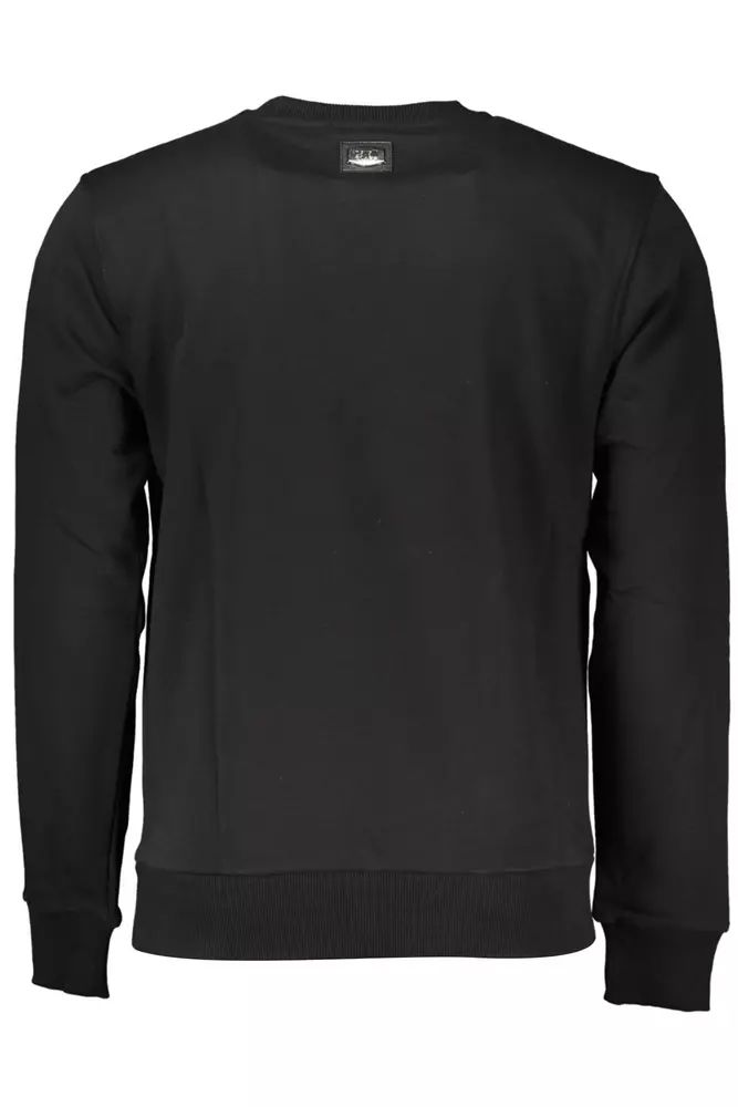 Cavalli Class Sophisticated Embroidered Black Sweater Cavalli Class