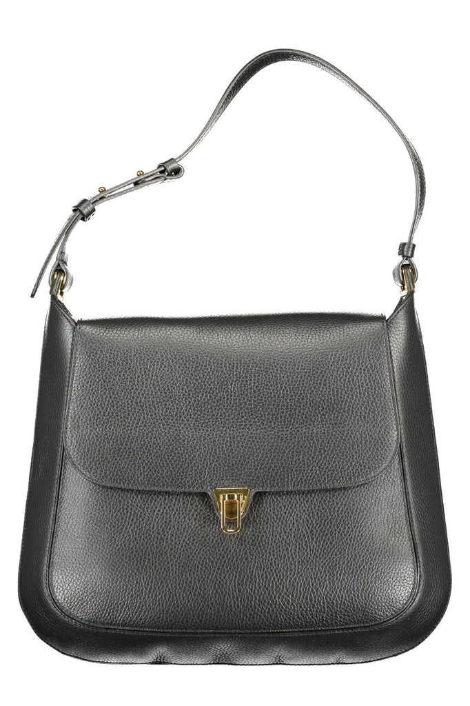 Coccinelle Elegant Leather Shoulder Bag with Turn Lock Closure Coccinelle