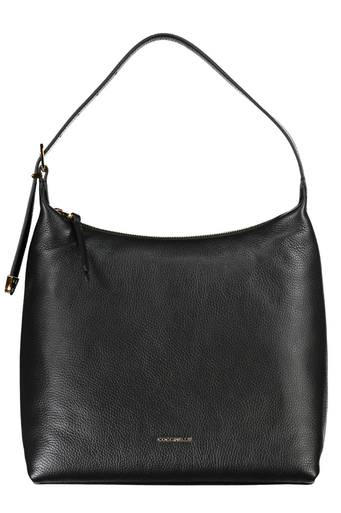 Coccinelle Elegant Black Leather Shoulder Bag Coccinelle