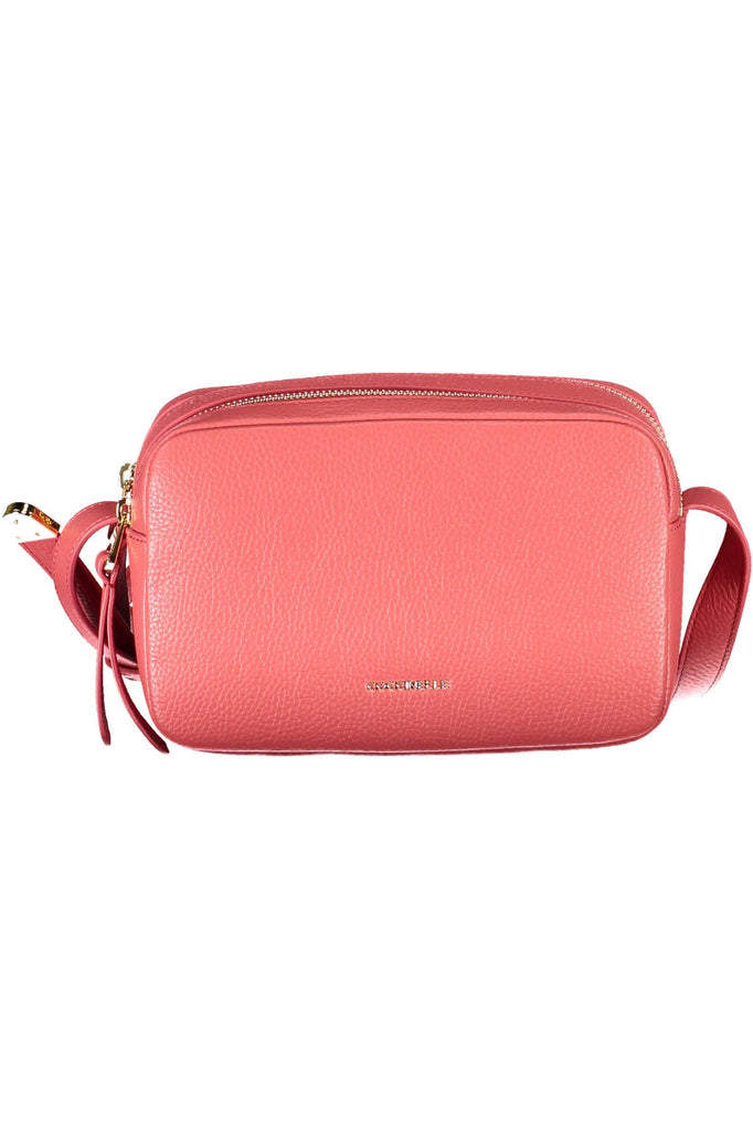Coccinelle Elegant Pink Leather Shoulder Bag with Logo Coccinelle