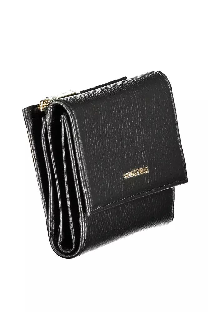 Coccinelle Chic Black Leather Wallet with Multiple Compartments Coccinelle