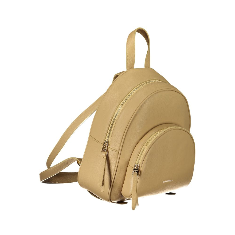Coccinelle Beige Leather Backpack Coccinelle