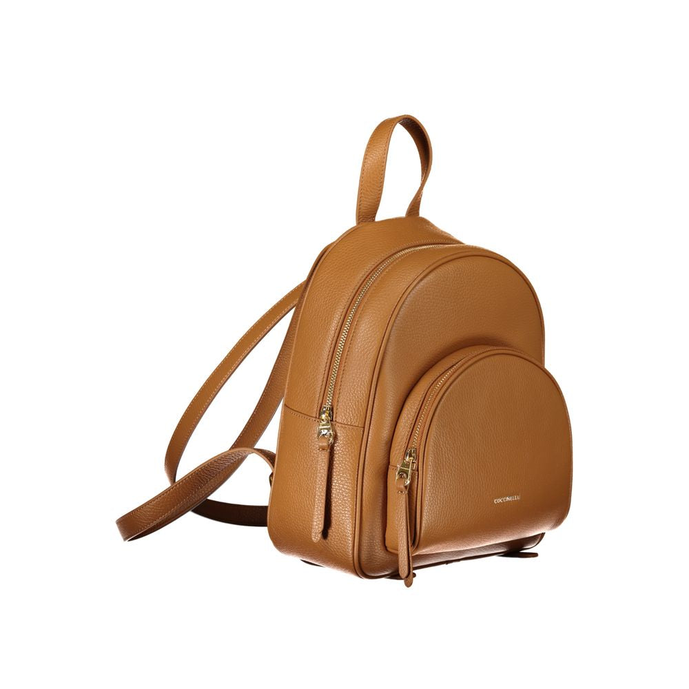 Coccinelle Brown Leather Backpack Coccinelle