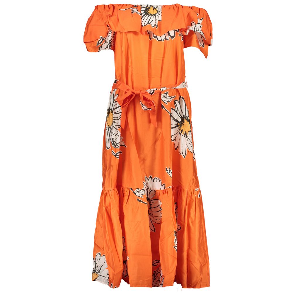 Desigual Orange Cotton Dress Desigual
