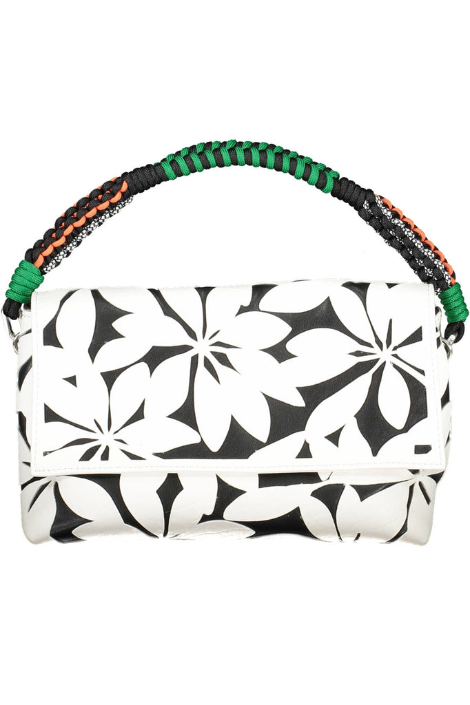 Desigual Chic White Contrasting Detail Shoulder Bag Desigual