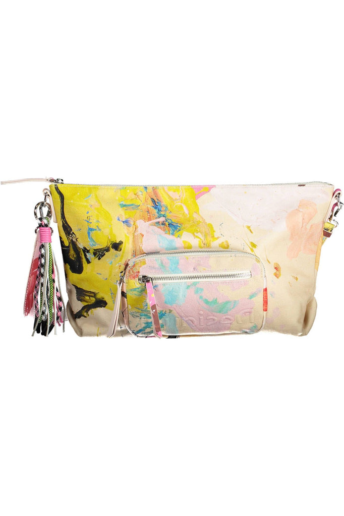 Desigual Chic White Contrasting Detail Shoulder Bag Desigual