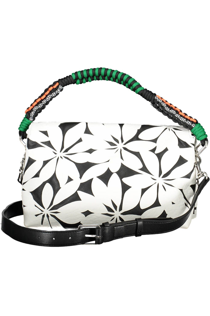 Desigual Chic White Contrasting Detail Shoulder Bag Desigual