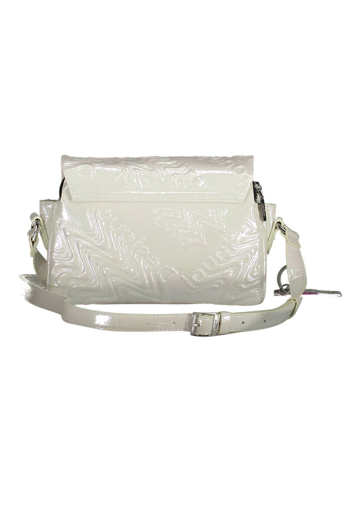 Desigual Iridescent Adjustable Shoulder Bag in White Desigual