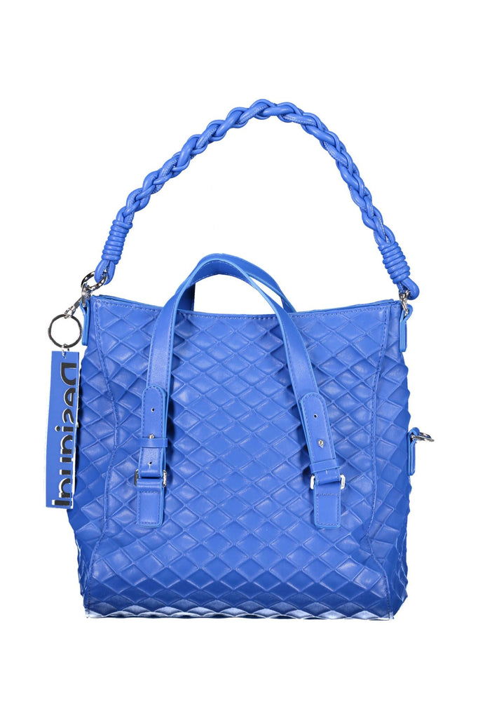 Desigual Chic Blue Contrasting Detail Handbag Desigual