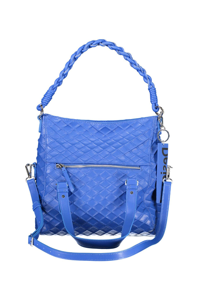 Desigual Chic Blue Contrasting Detail Handbag Desigual