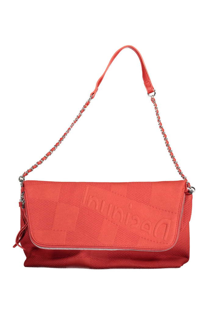 Desigual Chic Red Polyurethane Handbag with Multiple Compartments Desigual