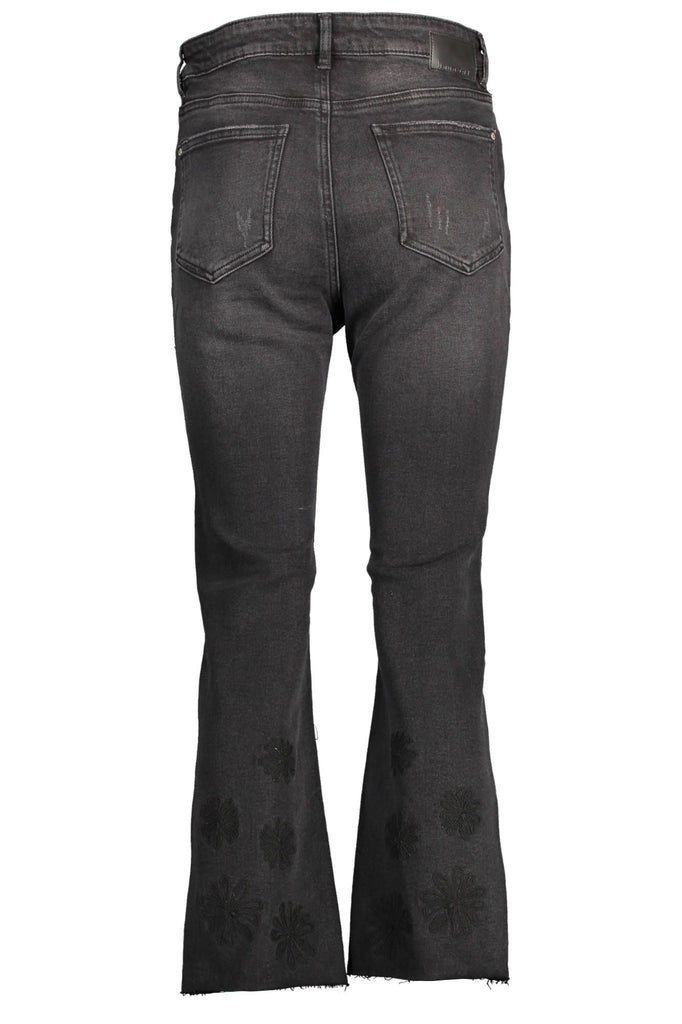 Desigual Embroidered Contrast Detail Denim Jeans Desigual