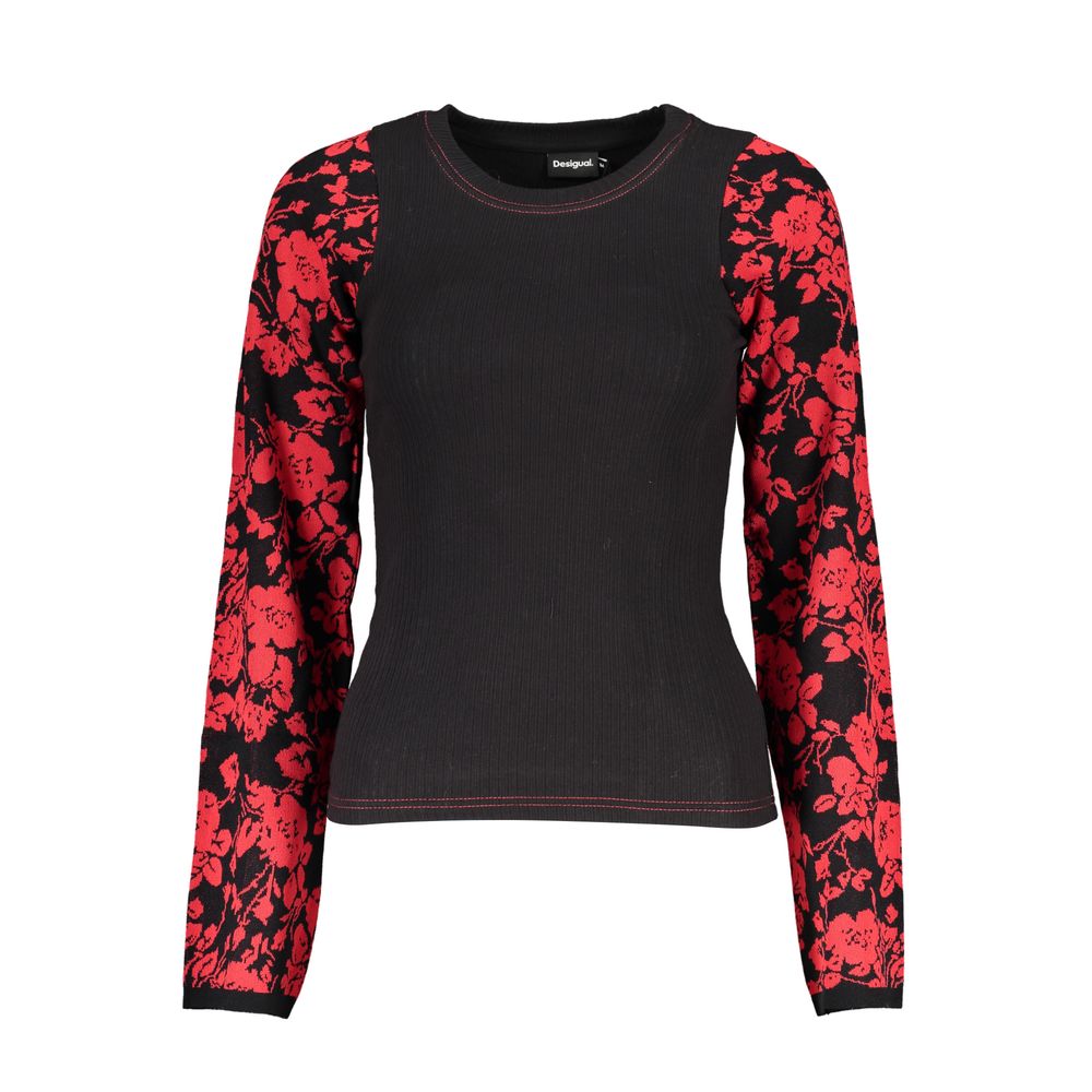 Desigual Chic Crew Neck Sweater with Contrast Details Desigual