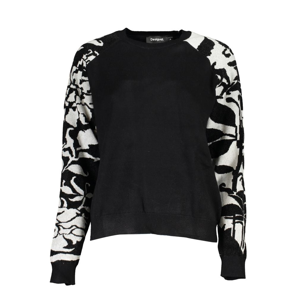 Desigual Chic High Neck Sweater with Contrast Details Desigual