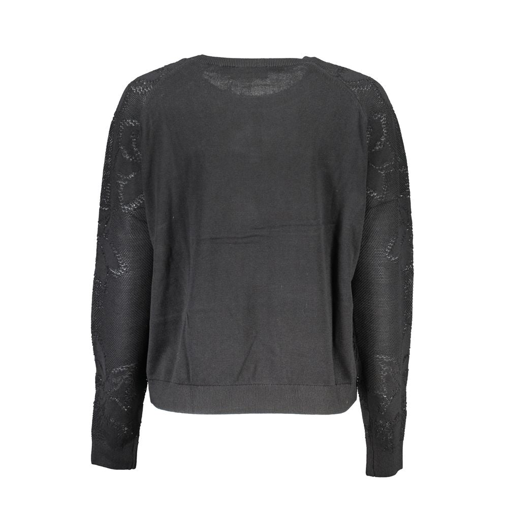 Desigual Black Cotton Sweater Desigual