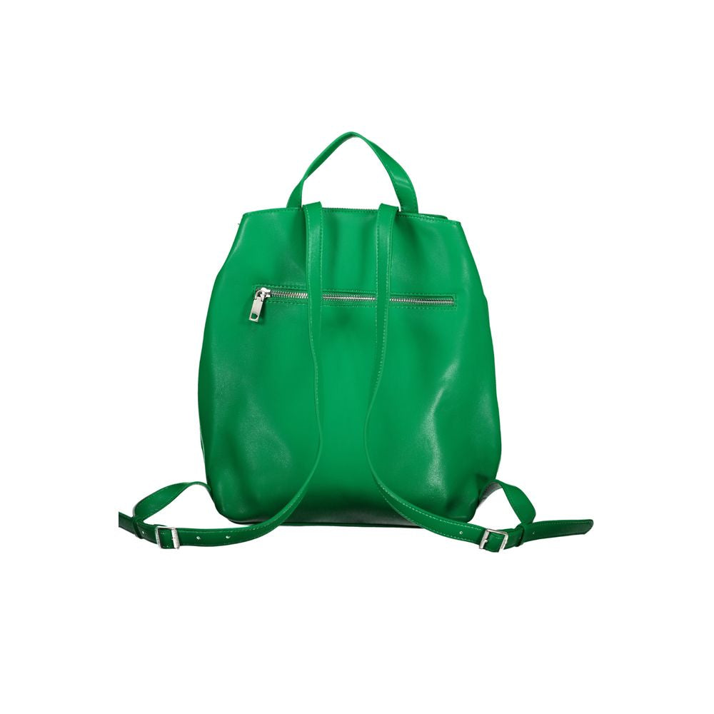 Desigual Chic Green Backpack with Contrast Details Desigual